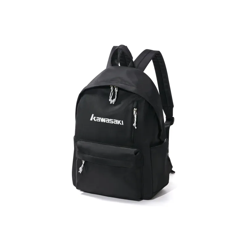Kawasaki Fabric Backpack Laptop Bag Regular Unisex Black/White-1