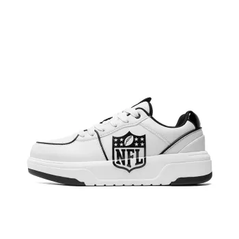 NFL College 1 OG Senior Shoes Low Top Skateboard Shoes Unisex Black Shield Black White