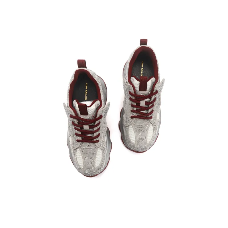 TOM TAILOR Red Flame Starlight Sports Boots Low Top Chunky Sneakers Women's-32