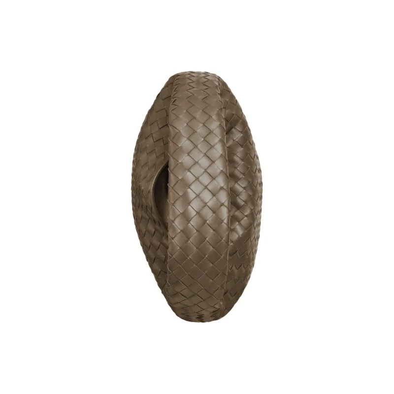 Bottega Veneta Cow Leather One Shoulder Handbags Women's Pinecone Brown-3
