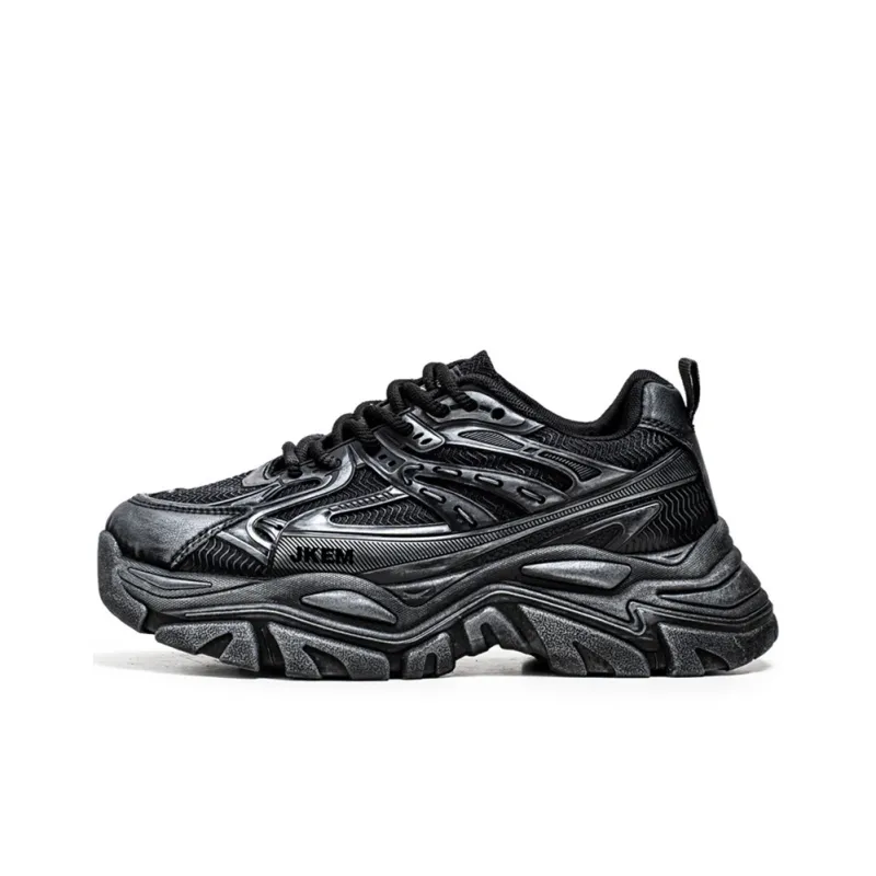 JKEM Anti-Slip And Wear-Resistant Height Increasing Low-Top Chunky Sneakers Men's-0