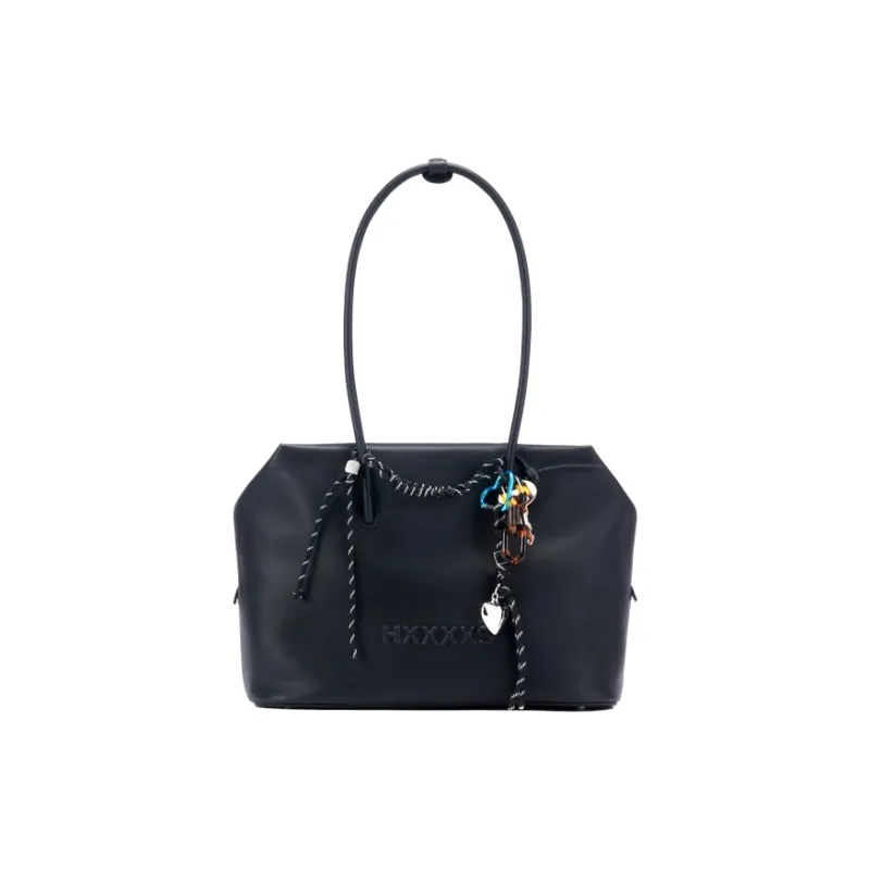 HXXXXS Cow Leather Shoulder Bag Women's Black-1