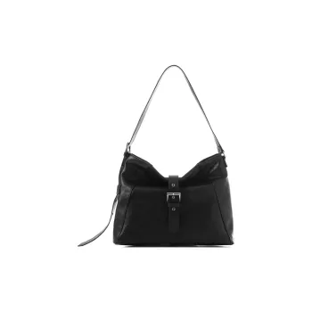 SQUARE Line Artificial Leather Casual HOBO Shoulder Bag Medium Size Women's