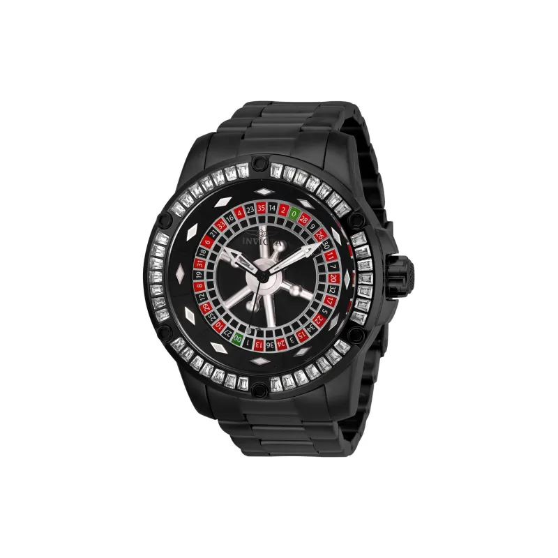 INVICTA Wrist Watch Automatic Mechanical Movement Stainless Steel Strap 52mm Black Dial Men's Watches-0