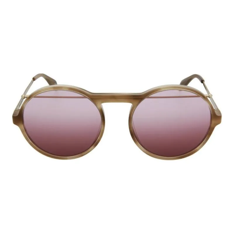 Alexander McQueen Acetate Round Sunglasses Men's Brown-1