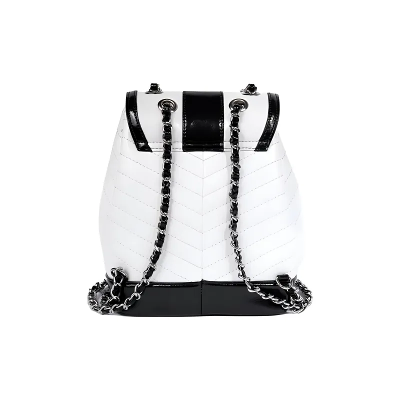 CHRISBELLA PU Backpack Small Size Unisex White-2