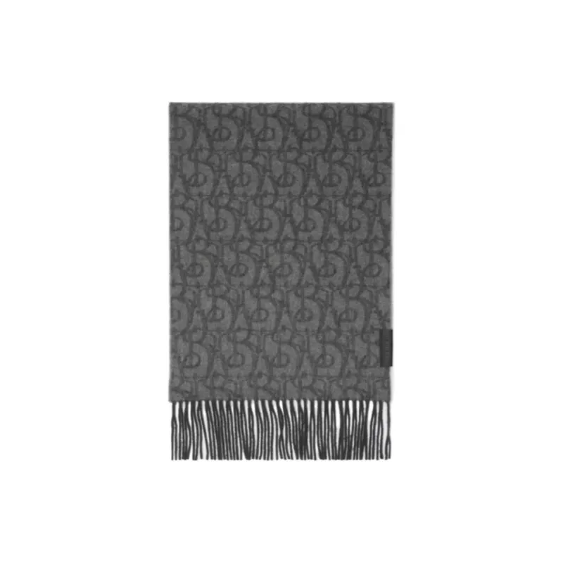 Burberry Logo Jacquard Fringed Edge Scarf-1