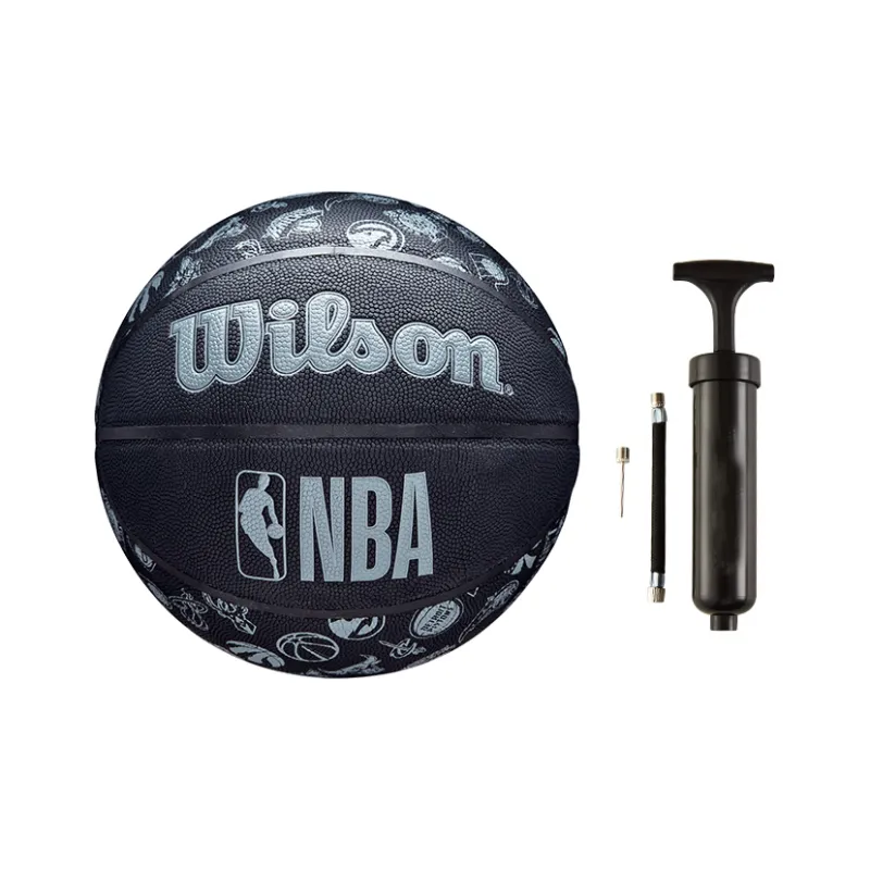 Wilson x NBA PU Basketball Black Gray Size 7 Ball Training Unisex-9