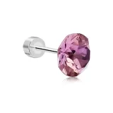 Hua Zi Stud Earrings 8mm-Classical Style Pink