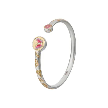 Shunqin Silver Building Sterling Silver S999 Bangles Women's