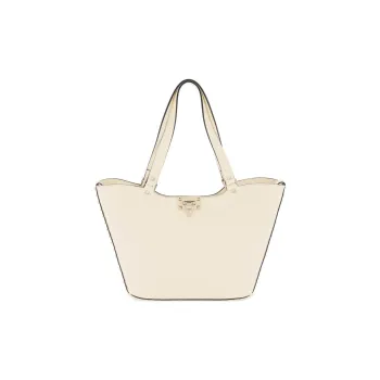 Valentino Calfskin Tote Bag Shopping Bag Handbag Small Size Women's White