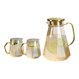 Amber Crystal Diamond Teapot+Amber Crystal Diamond Cup 2 Pack