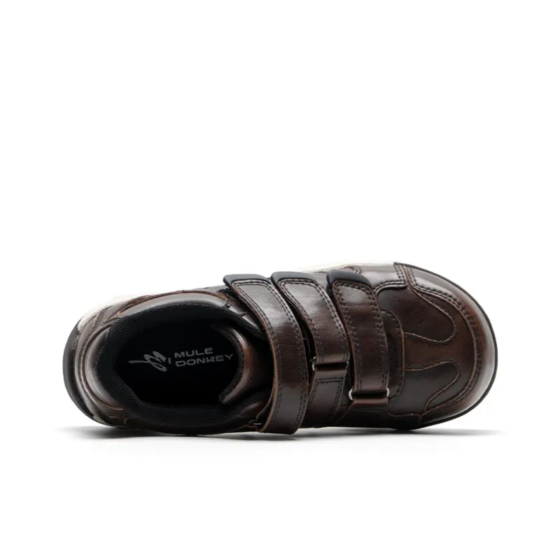 Mule Donkey Lightweight Height Increasing Low-Top Skateboard Shoes Unisex Brown Box-6