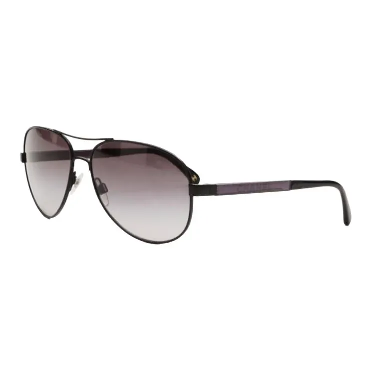 CHANEL Metal Plastic Aviator Sunglasses Women's Black-0