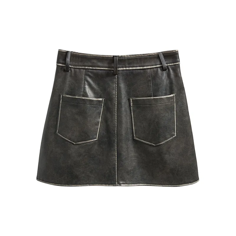 Cypress House Casual Short Skirts Women's Maillard Style Brown-1