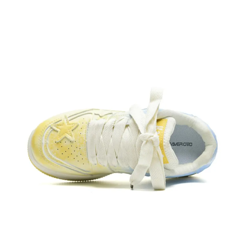 KAAVER OTTO Skateboard Shoes Women's Low Top White-65