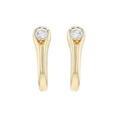 Cartier 18kt Yellow Gold Diamond Clip on Earrings