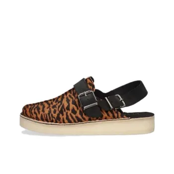 Clarks Originals Rubber Sole Abrasion Resistant Closed Toe Slippers Women's Brown Black
