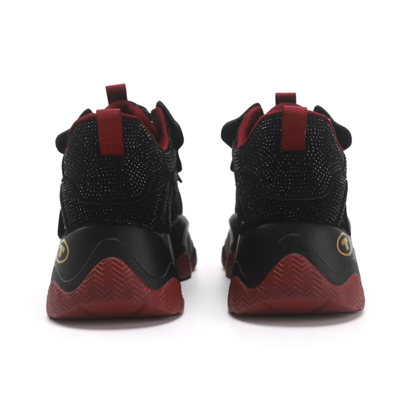 TOM TAILOR Red Flame Starlight Sports Boots Low Top Chunky Sneakers Women's-45