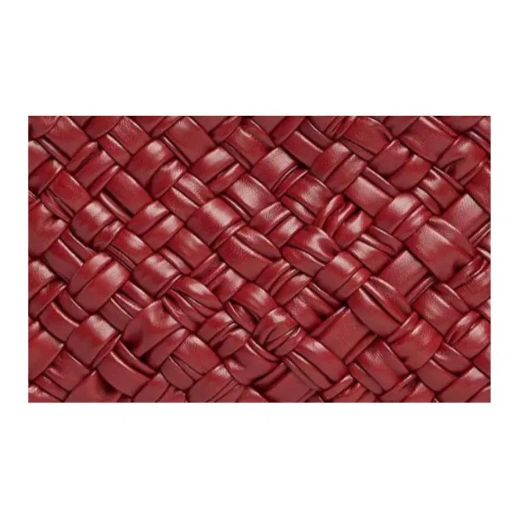 Bottega Veneta Calfskin Shoulder Bag Women's Red Wood Color-3
