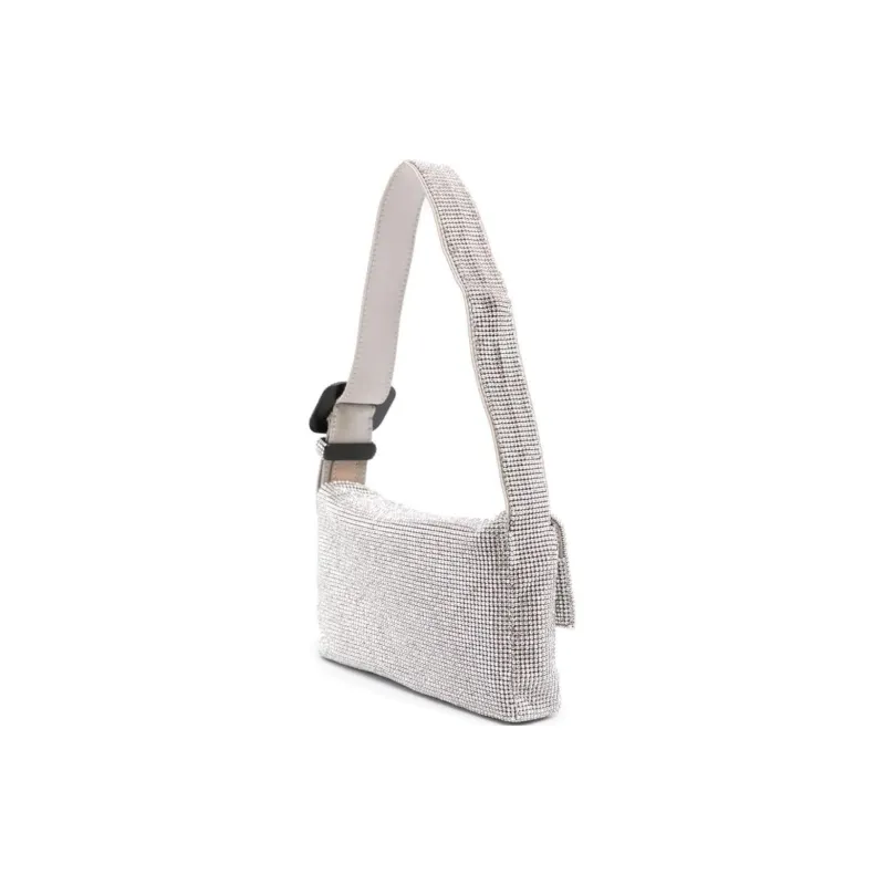 BENEDETTA BRUZZICHES Aluminum With Crystal And Rhinestones One Shoulder Handbags Women's Silver-2