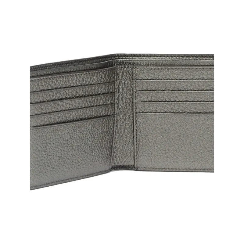 FENDI Cow Leather Wallet Men's Gray-3