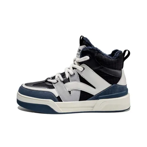JEEP SPIRIT Cushioning Coverage Warm High Top Casual Shoes Men's Interstellar Blue