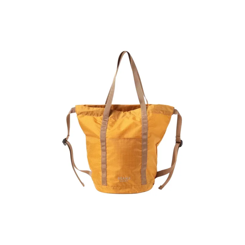 Beams Heart Nylon One Shoulder Handbag Women's Gray/Orange-4