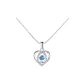 Lively Heartfelt Necklace[Box Chain]Blue Zircon