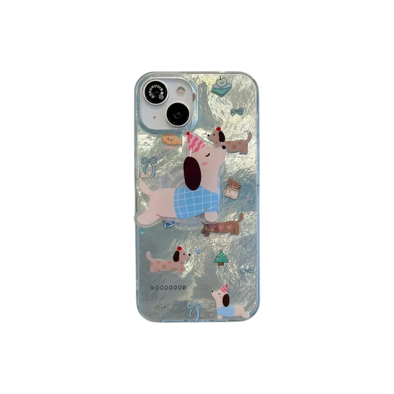 Sopi Acrylic Material Baguette Bacon Dog Stand Phone Cases Compatible With IPhone 16/15 Pro Max/Apple 13/14 Pro Max/12-0
