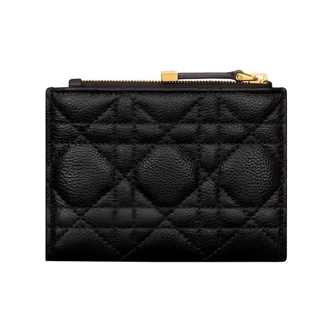 DIOR Caro Calfskin Wallet Women's Black-2