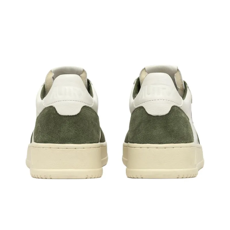 AUTRY BASKETS MEDALIST Slip Resistant Low Top Skateboard Shoes Men's White Green-4