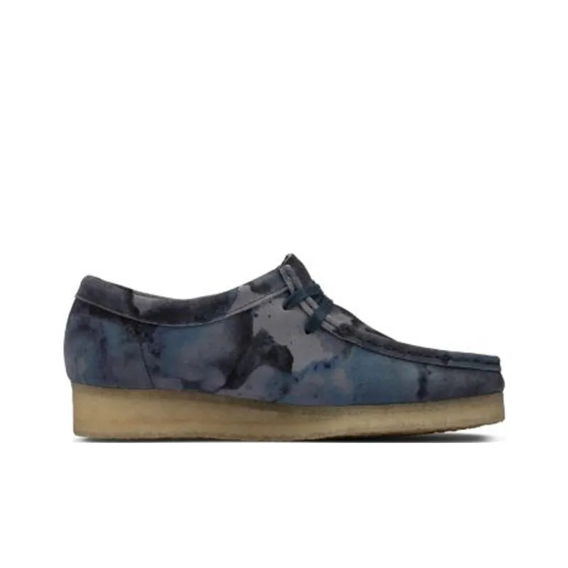 Clarks Wallabee Anti Slip Wear Resistant Low Top Casual Shoes Women's Blue-1