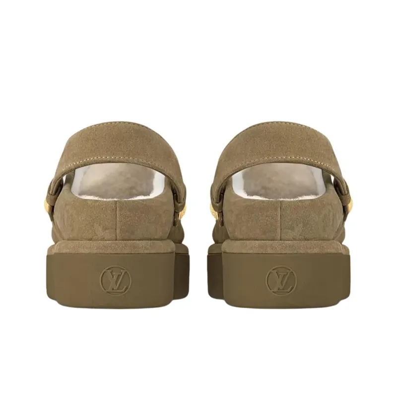 LOUIS VUITTON Aspen Casual Single Shoes Women's Khaki Green-3