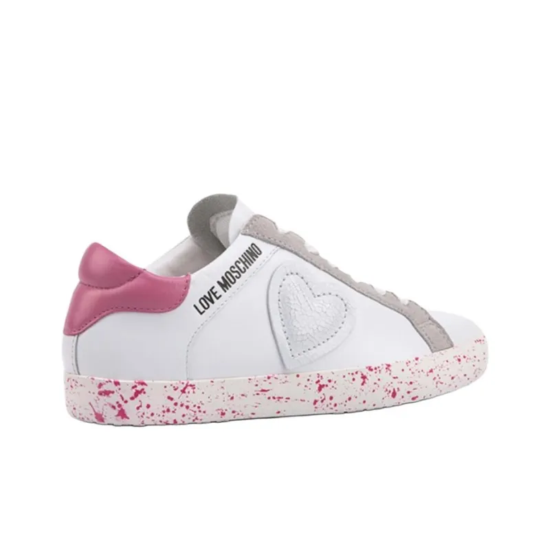 LOVE MOSCHINO Low Top Skateboard Shoes Women's White-2