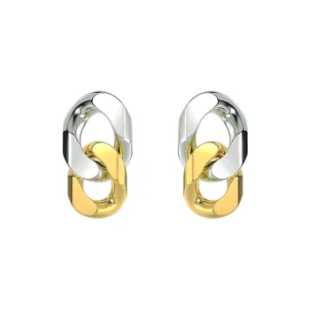 Mistova JEWELRY Copper Multicolor Chain Hoop Stud Earrings Women's