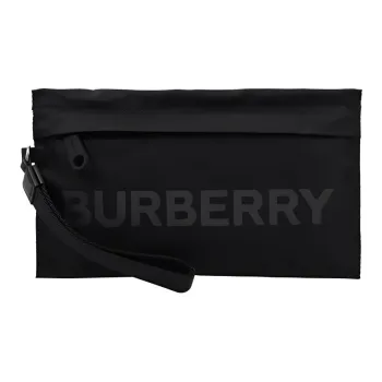Burberry Nylon Clutch Regular Unisex Black