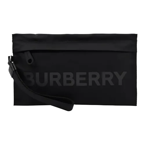 Burberry Nylon Clutch Regular Unisex Black