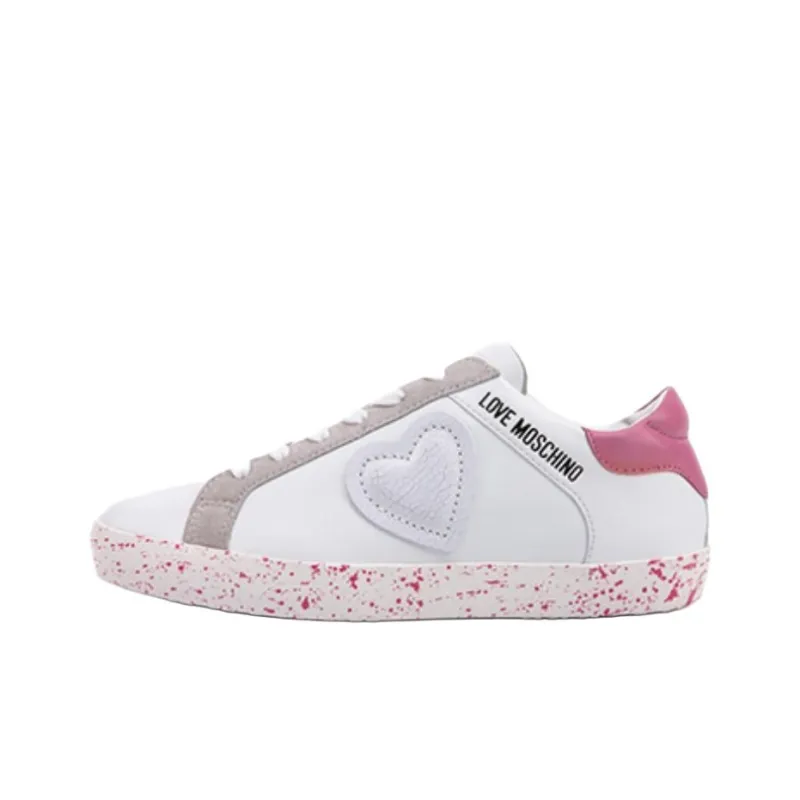 LOVE MOSCHINO Low Top Skateboard Shoes Women's White-0