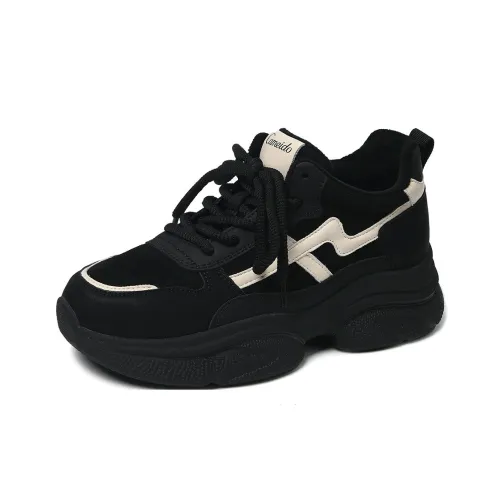 CAMEIDO Lightweight Mid Top Casual Shoes Women's Black