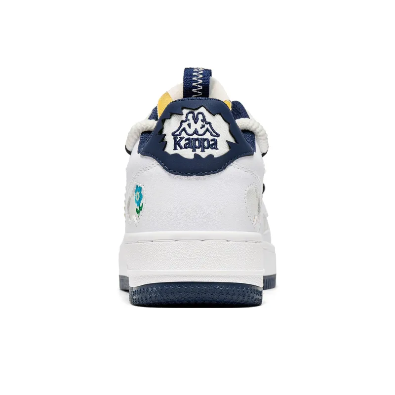 Kappa Back to Back Abrasion Resistant Slip Resistant Low Top Skateboard Shoes Women's White Blue-4