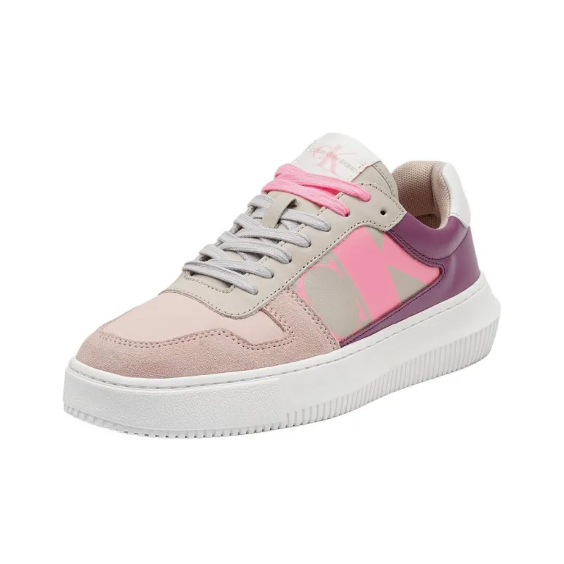 CALVIN KLEIN Low Top Skateboard Shoes Women's Pink-3