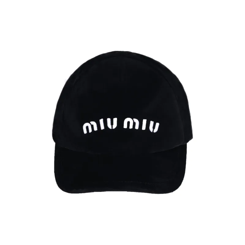 MIU MIU Velvet Baseball Caps Unisex-1