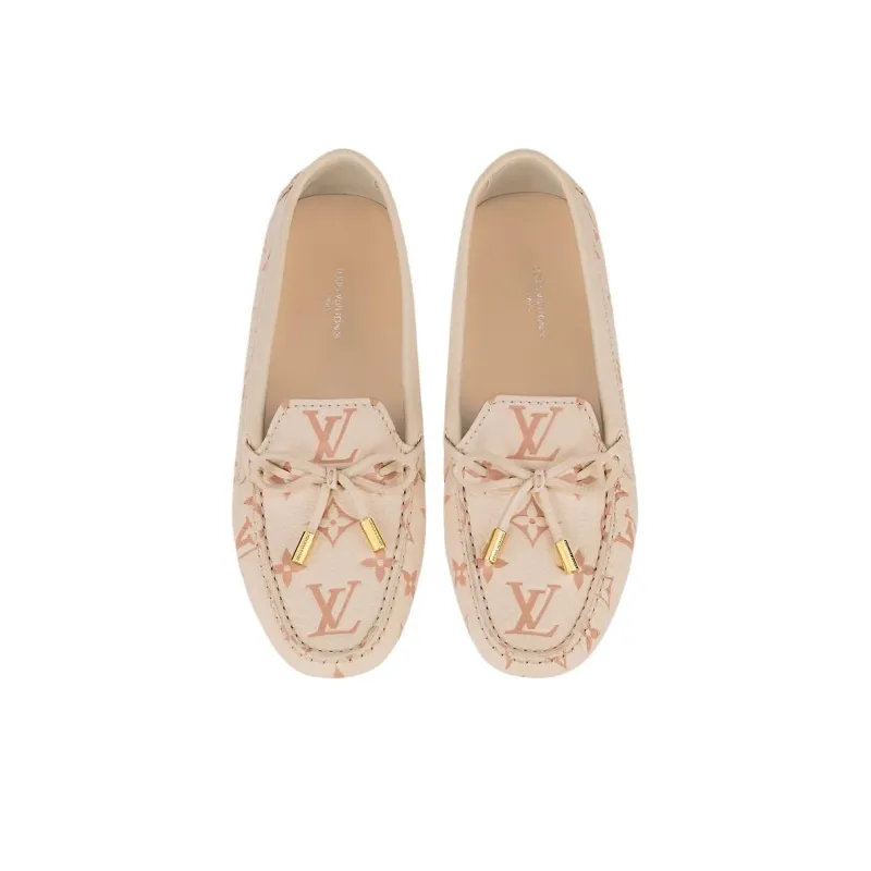 LOUIS VUITTON Gloria Gommino Loafers Women's Pink-5