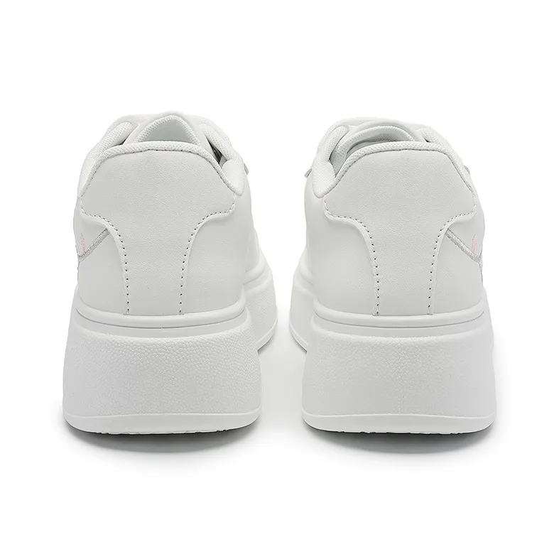 KATHRYN WILSON Durable Lightweight And Breathable Low Top Skateboard Shoes Women's White-5