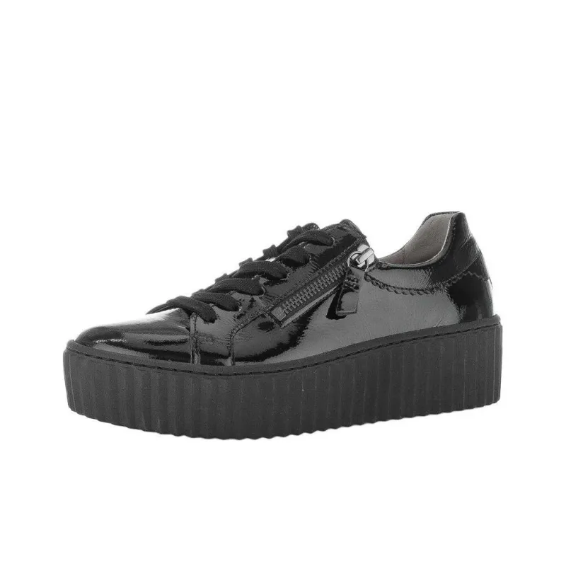 Gabor Fashion Low-Top Skateboard Shoes Women's Black-2