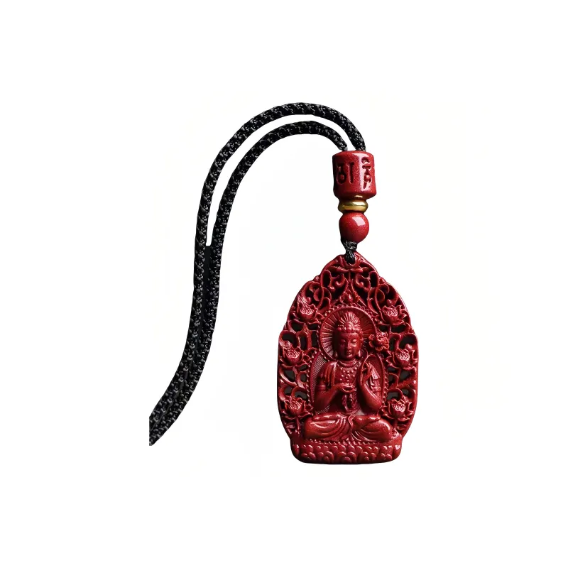 Lingxiang Yurun Cinnabar Necklaces Unisex-25