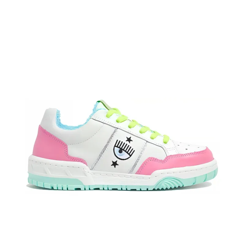 CHIARA FERRAGNI CF-1 Low-Top Stylish Skateboarding Shoes Women's White Pink-1