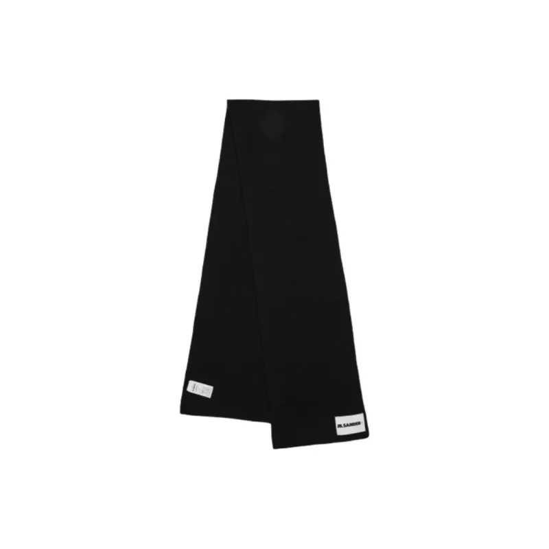 JIL SANDER Logo appliqué Wool Scarf-2