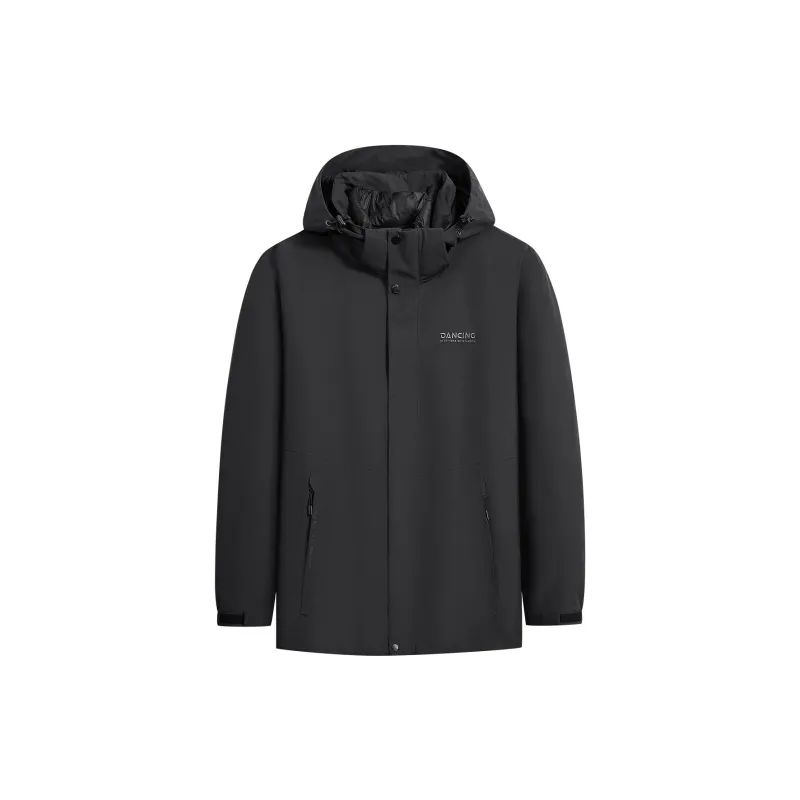 Dance with wolves Windbreaker Jackets Men Black-1